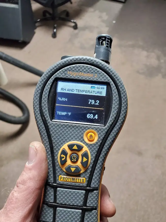 Moisture meter humidity assessment for Fire & Smoke Damage Restoration in Malone